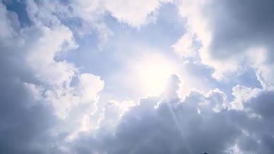 蓝天白云天气变化云彩太阳阳光视频的预览图